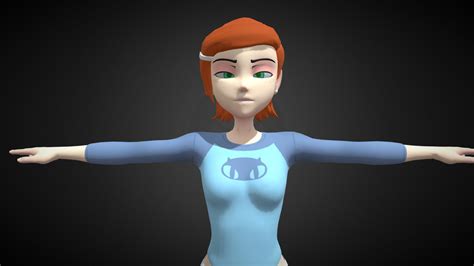 gwen tennyson 3d|Gwen Tennyson Rigged Model free 3D model rigged